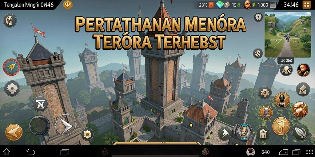 Tampilan gameplay seru dan menegangkan dari 3446 Tower Defense.