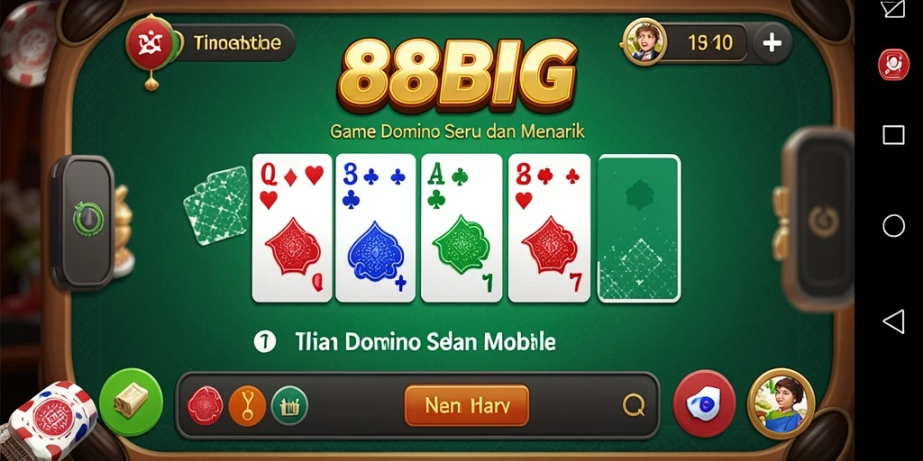Tampilan gameplay menarik dari 88BIG saat bermain Domino.
