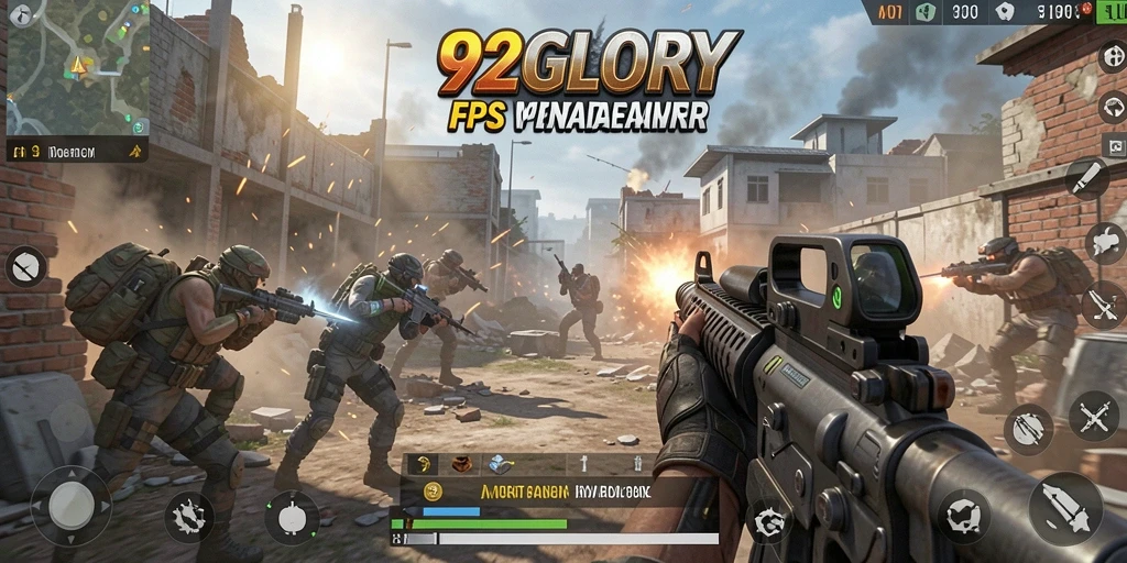 Gameplay mendebarkan di 92GLORY dengan aksi FPS yang seru.