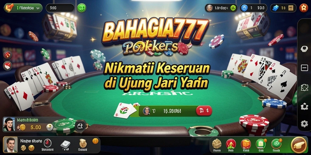 Tampilan gameplay menarik dari BAHAGIA777 yang penuh aksi poker.