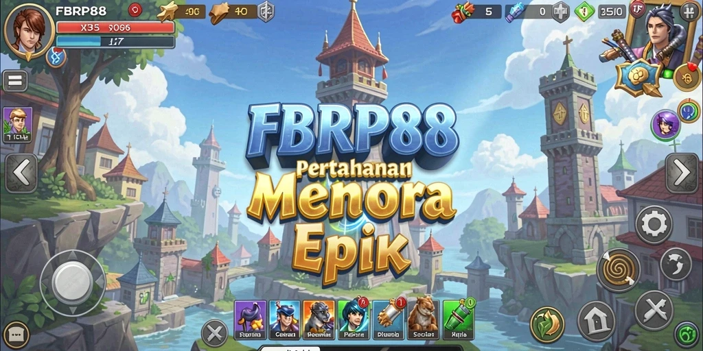 Tampilan gameplay FBRP88 dengan aksi menara pertahanan yang seru.