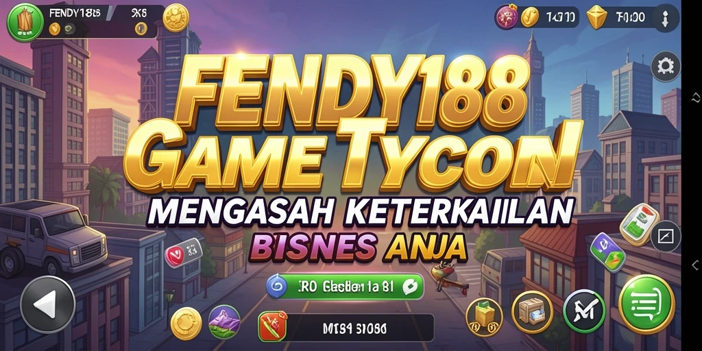 Tampilan gameplay FENDY188 saat membangun bisnis Tycoon.