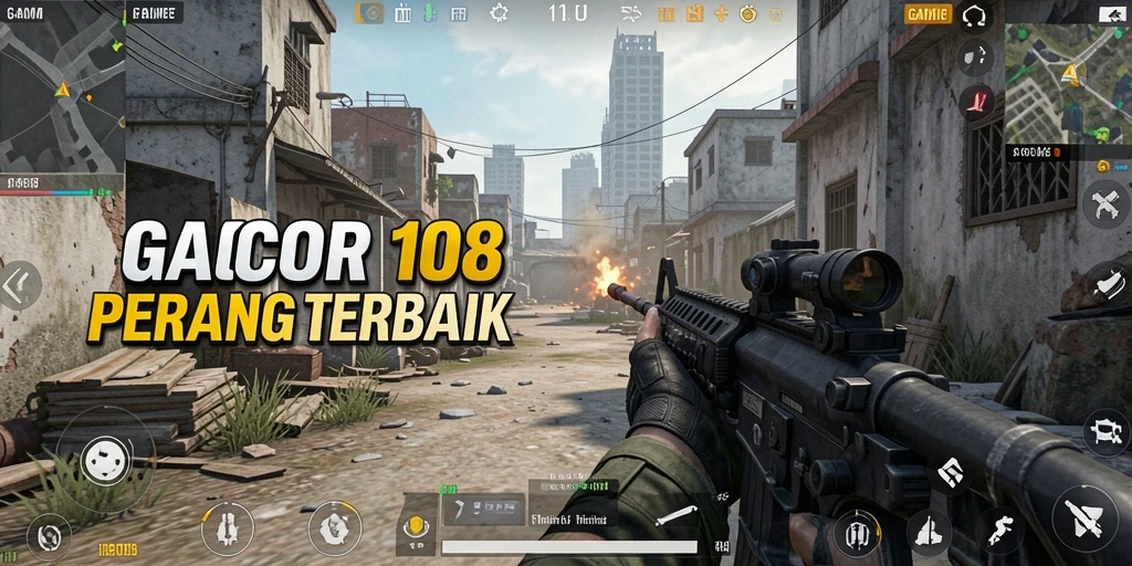 Screenshot GACOR108 menampilkan aksi menembak yang seru dan mendebarkan.