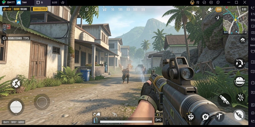 Screenshot gameplay IDA777 menampilkan aksi menegangkan dalam pertempuran TPS.