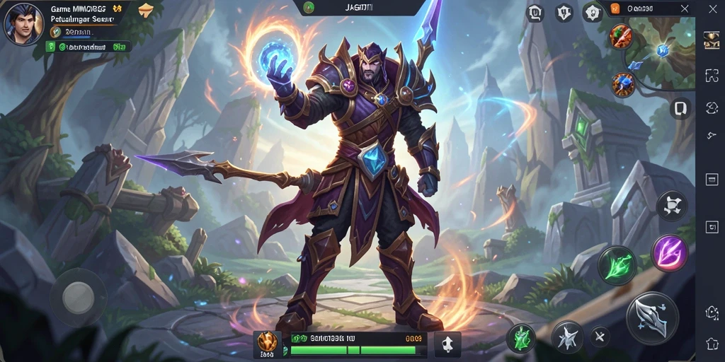 Tampilan menakjubkan dari gameplay <strong>JAGO11</strong> dengan aksi seru di sekitarnya.
