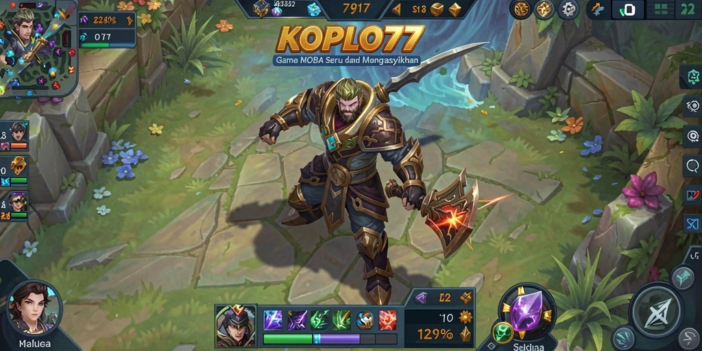 Screenshot gameplay KOPLO77 yang menampilkan pertarungan seru di arena.