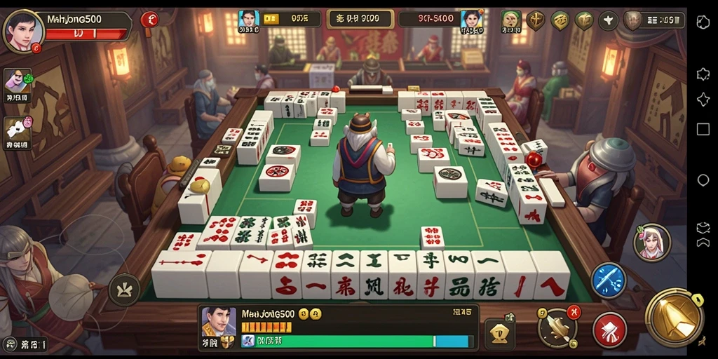 Screenshot gameplay MAHJONG500 menunjukkan aksi dan petualangan mendebarkan.