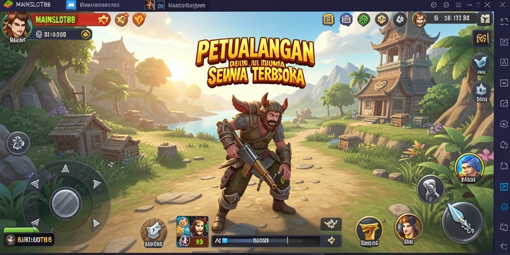 Tampilan gameplay MAINSLOT88 menunjukkan kebebasan eksplorasi dalam dunia terbuka.