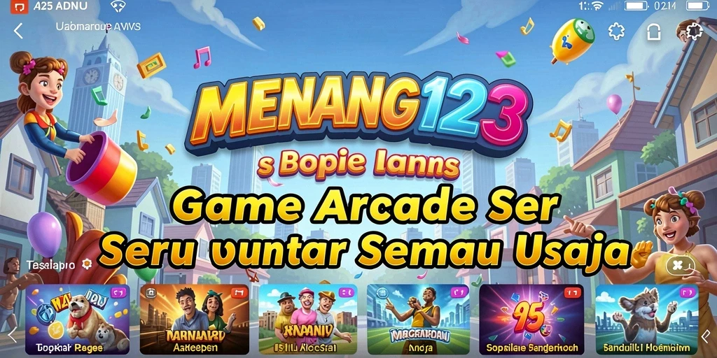 Screenshot gameplay MENANG123 menampilkan aksi seru penuh warna.