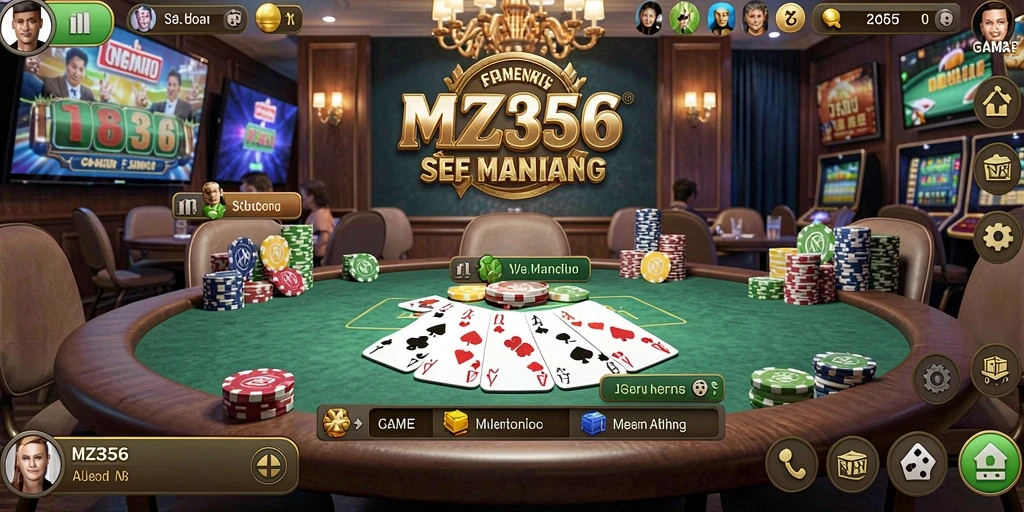 Tampilan screenshot permainan poker di MZ356 yang memikat.