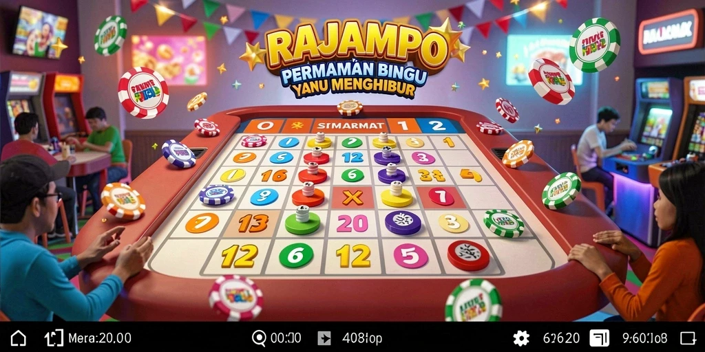 Screenshot gameplay RAJAMPO dengan suasana Bingo yang ceria.