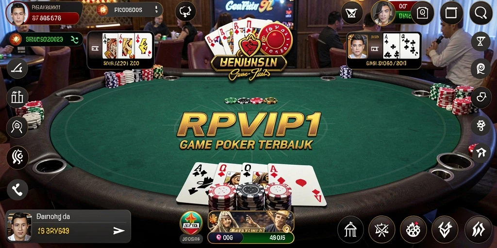 Tampilan menarik dari gameplay Poker RPVIP1 yang seru.