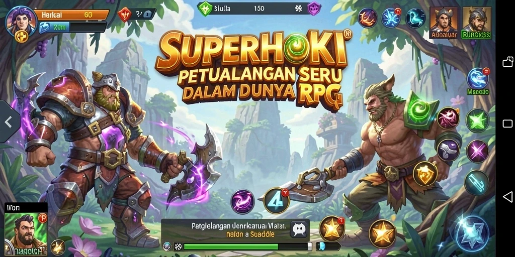 Tangkapan layar gameplay <strong>SUPERHOKI</strong> menampilkan aksi petualangan yang menegangkan.