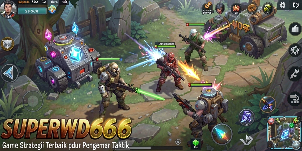 Tampilan gameplay SUPERWD666 yang menegangkan dan strategis.