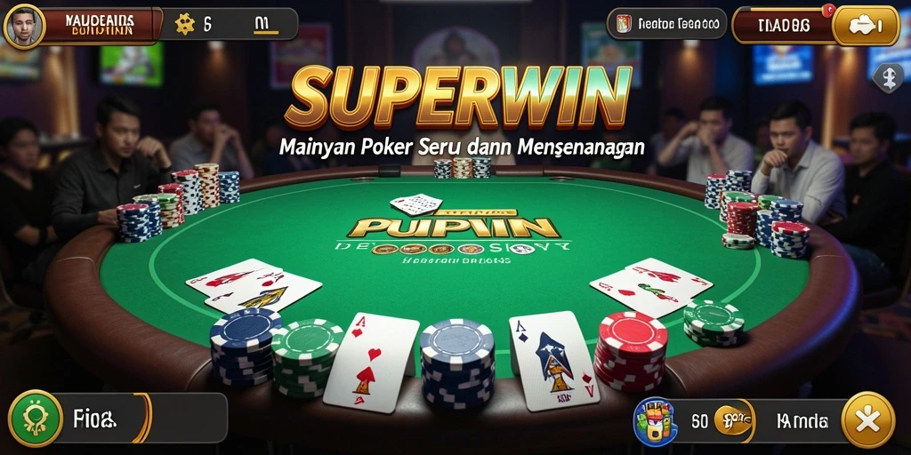 Tampilan menarik dari gameplay poker yang menantang.