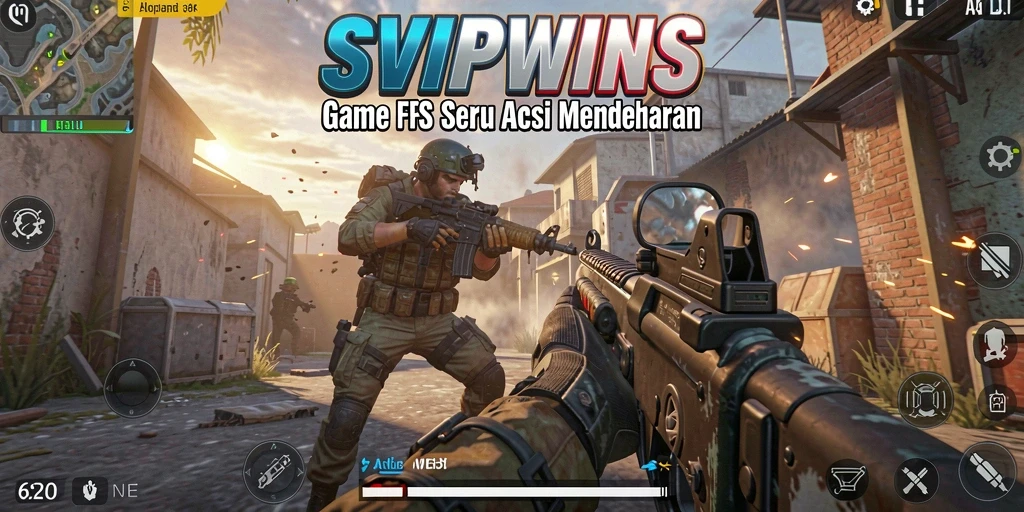 Tampilan gameplay seru dari SVIPWINS dengan aksi tembak-menembak.