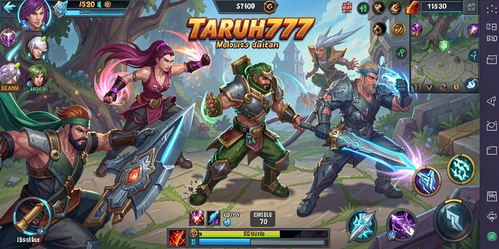 Tampilan gameplay menegangkan dalam TARUH777 yang menampilkan aksi seru.