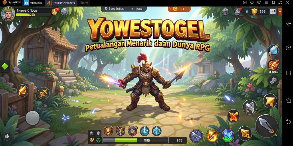 Tampilan gameplay RPG YOWESTOGEL yang menakjubkan dan mendalam.